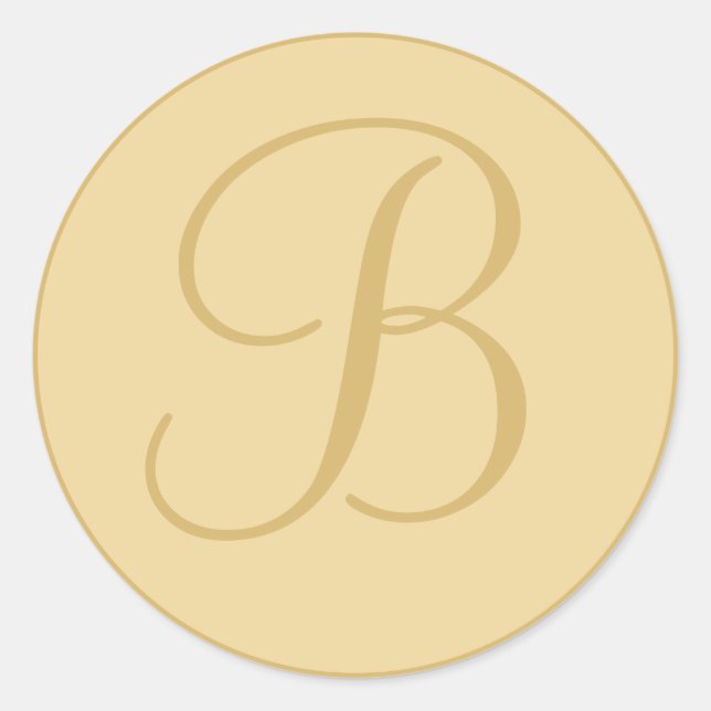 Sellos para sobres Monogramados de color amarillo  (Anverso)