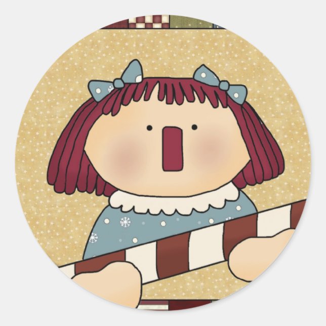 Sellos para sobres navidades: Simple Joys Annie (Anverso)