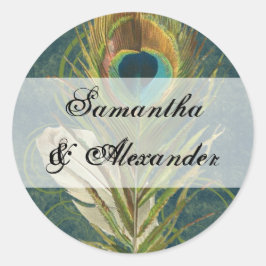 Sellos para sobres o Pegatinas artísticos de pluma