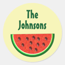 Sellos para sobres Pegatina amarillo de sandía de