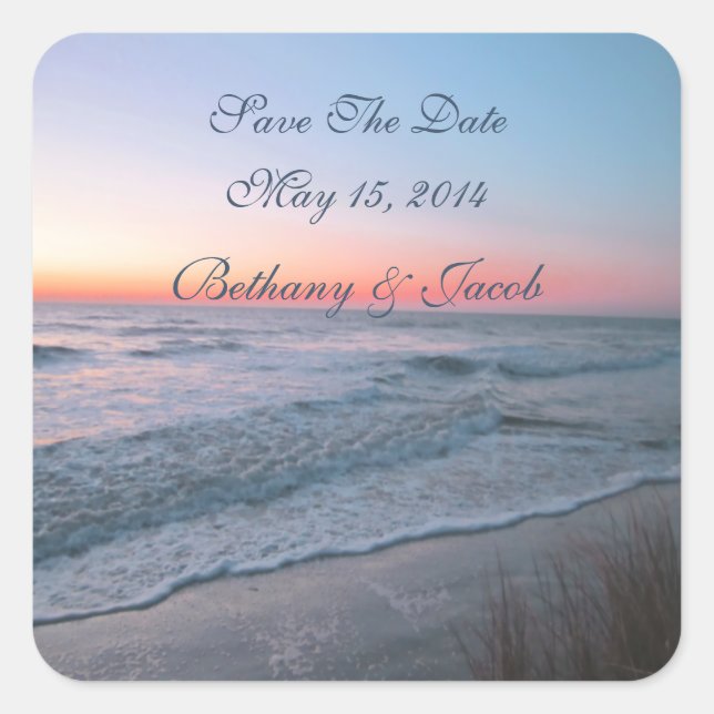 Sellos para sobres/Pegatinas de Beach Front View (Anverso)