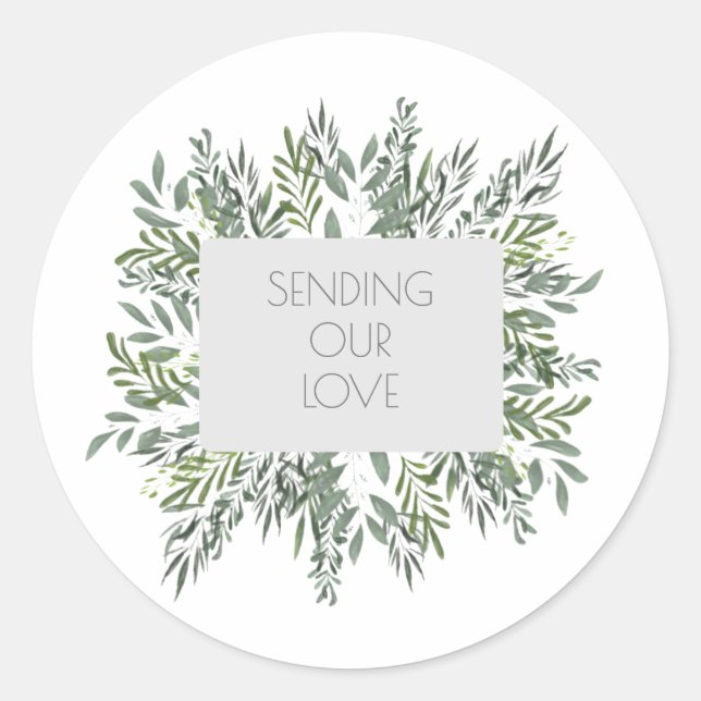 Sellos para sobres/Pegatinas Pegatina redondo clás (Anverso)