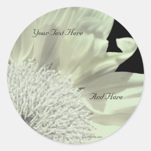Sellos para sobres Personalizados de Gerbera blanc