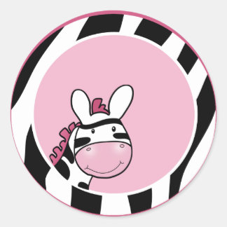 Sellos para sobres PINK SASSY ZEBRA STRIPE