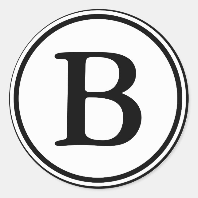 Sellos para sobres redondos con monograma - Blanco (Anverso)