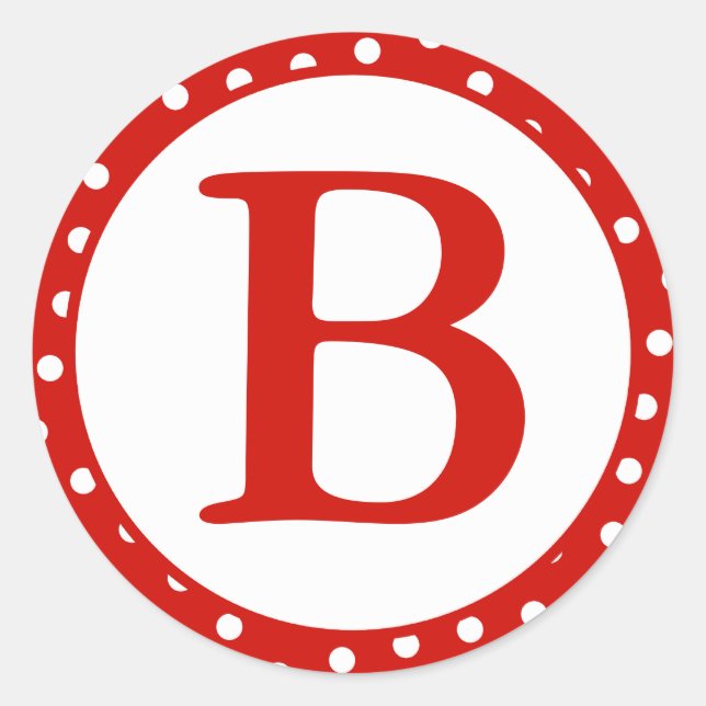 Sellos para sobres redondos con monograma - puntos (Anverso)