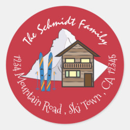 Sellos para sobres rojos de la familia Doodle de v