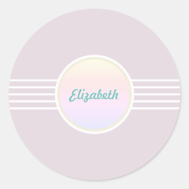 Sellos para sobres rosados y ópticos retro Glam (Anverso)