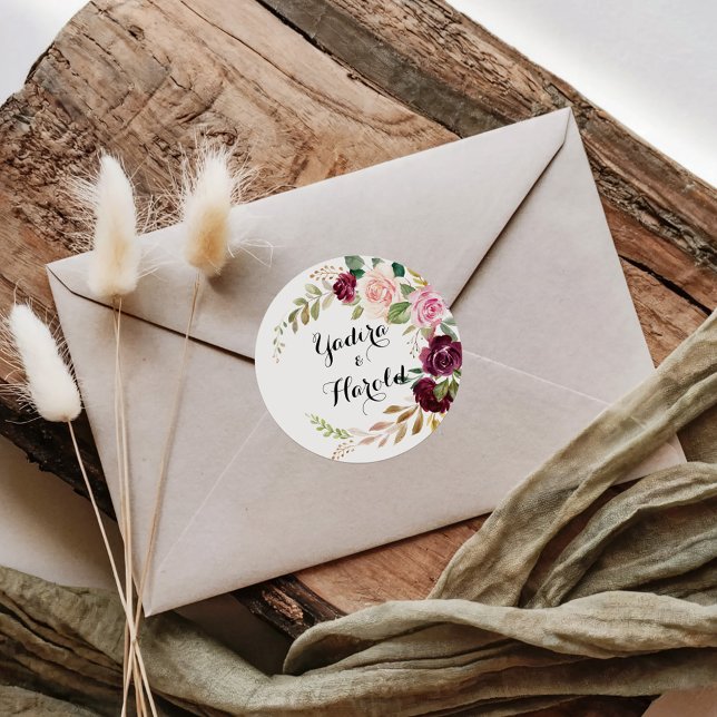 Sellos para sobres Rústicos Florales y Bodas Botán (Subido por el creador)