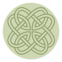 Sellos para sobres Sage Green Irish Celtic Love Kn
