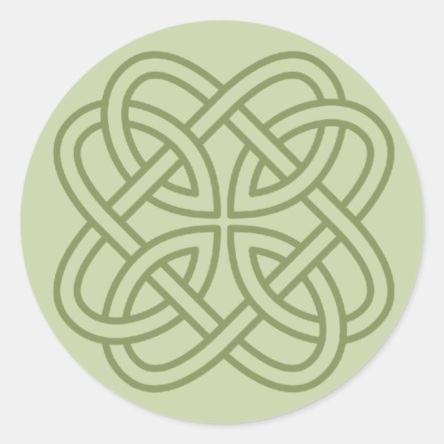 Sellos para sobres Sage Green Irish Celtic Love Kn (Anverso)