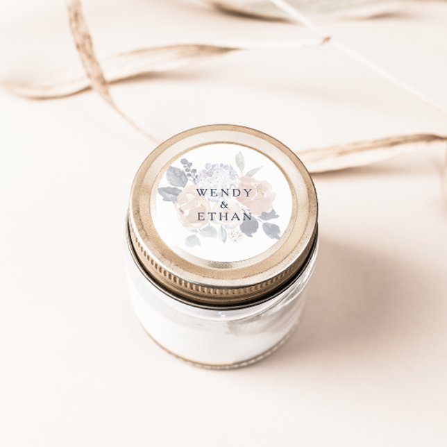 Sellos para sobres simples de Boda floral rústico (Subido por el creador)