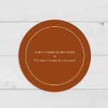 Sellos para sobres simples de Boho Arch Terracotta<br><div class="desc">Este sencillo diseño de Sellos para sobres Bodas de Boho Arch Terracotta presenta una sofisticada paleta muda de marfil neutro combinada con una magnífica mezcla y opciones de juego de terracota de óxido, verde salvia y ciruela. La elegancia sobria de la tipografía simple y los arcos suaves crea una estética...</div>