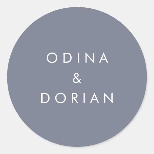 Sellos para sobres simples de pizarra azul gris Bo (Anverso)