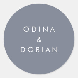 Sellos para sobres simples de pizarra azul gris Bo