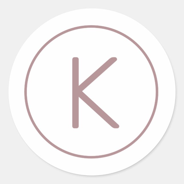 sellos para sobres simples mínimos de monograma de (Anverso)