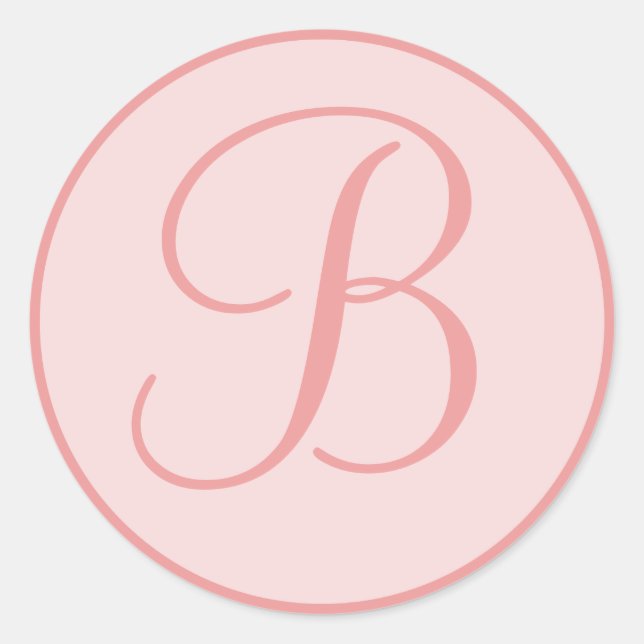 Sellos personales monogramados rosados (Anverso)