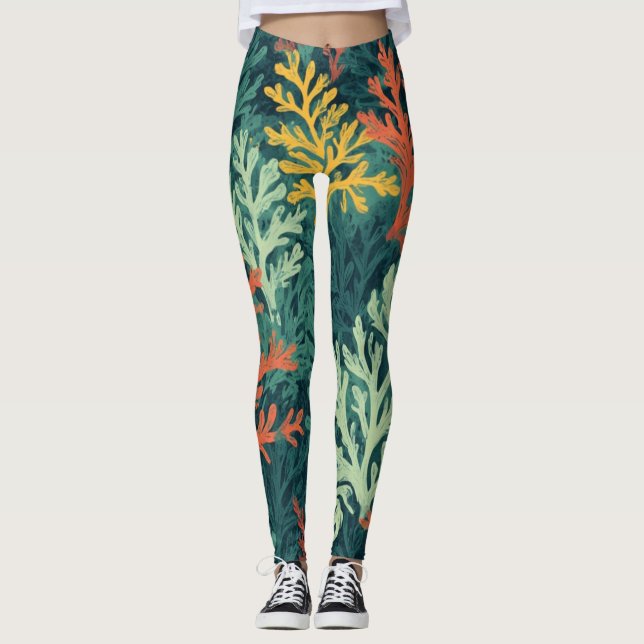 Selva de coral Vivid - Leggings (Anverso)
