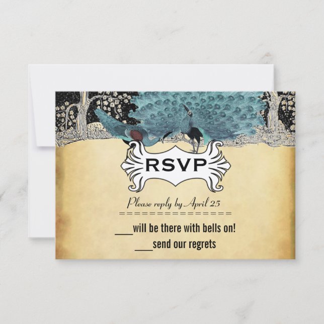 Selva de pavo real de oro negro Aqua (Anverso)