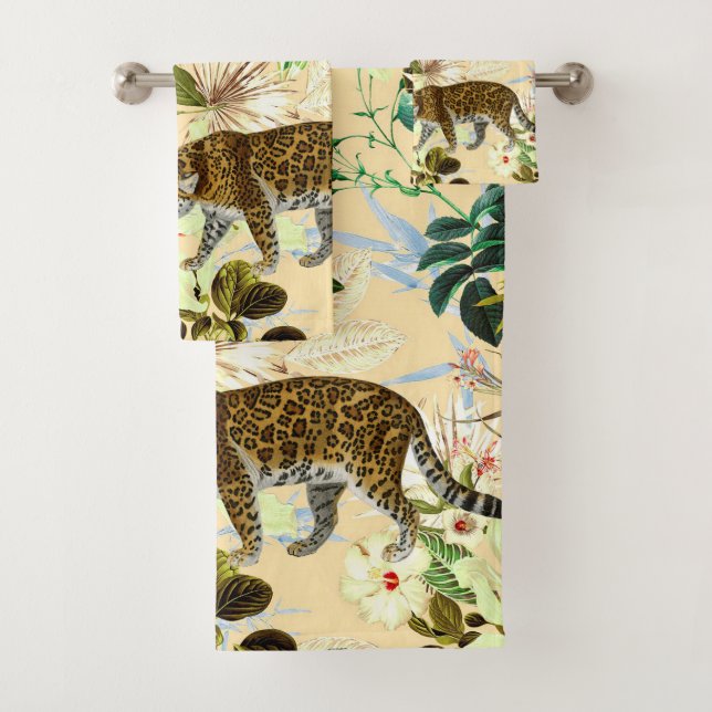 Selva de tigre de flores modernas de época tropica (In situ)