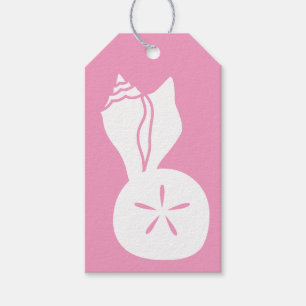 Selvas de verano en etiqueta de regalo Petal rosad