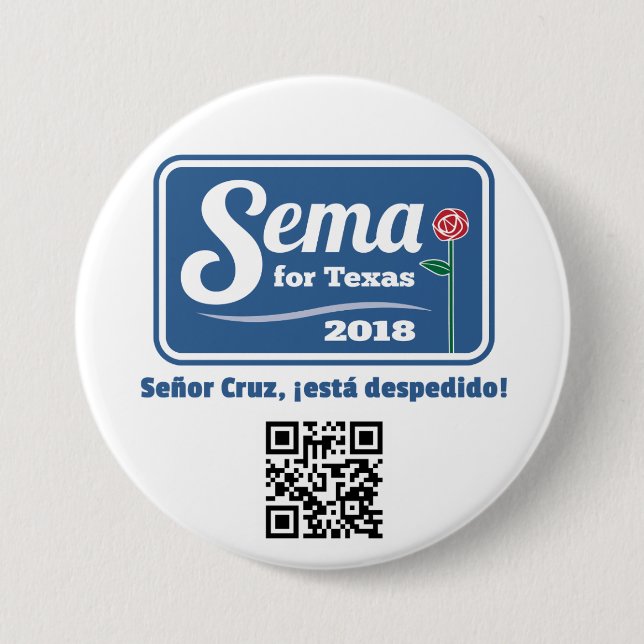 Sema para Tejas 2018 3" botón (Anverso)