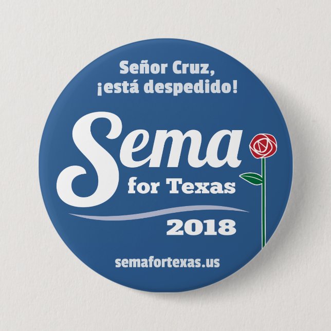 Sema para Tejas 2018 3" botón (Anverso)