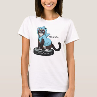 Semana feliz del tiburón de la camiseta del gato