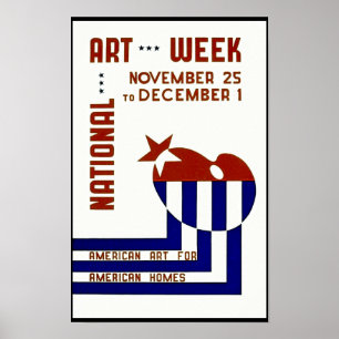 Semana Nacional del Arte - Poster Vintage WPA