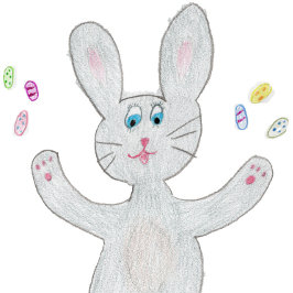 Semana Santa - Bunny gris - Tarjeta
