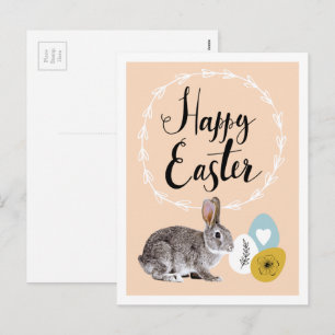 Semana Santa. Postales de huevos de pascua y conej