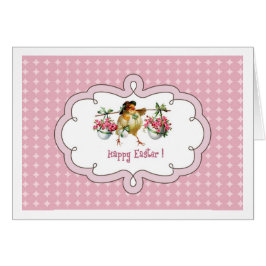 Semana Santa. Tarjeta de felicitación de polluelo 
