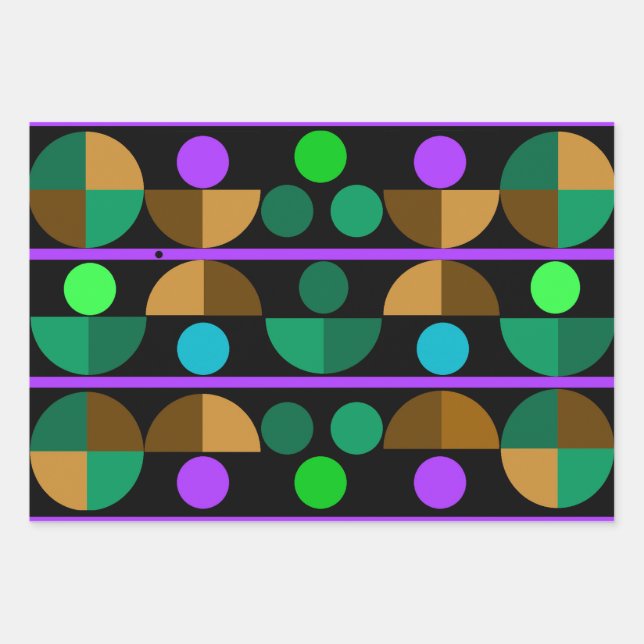 Semi Circles Envolver hojas de papel (Anverso)