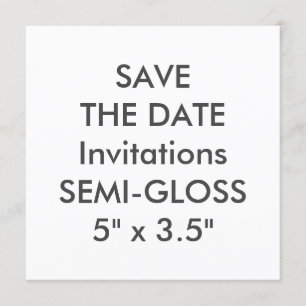 SEMI-GLOSS 110lb 5.25" Invitaciones a boda cuadrad