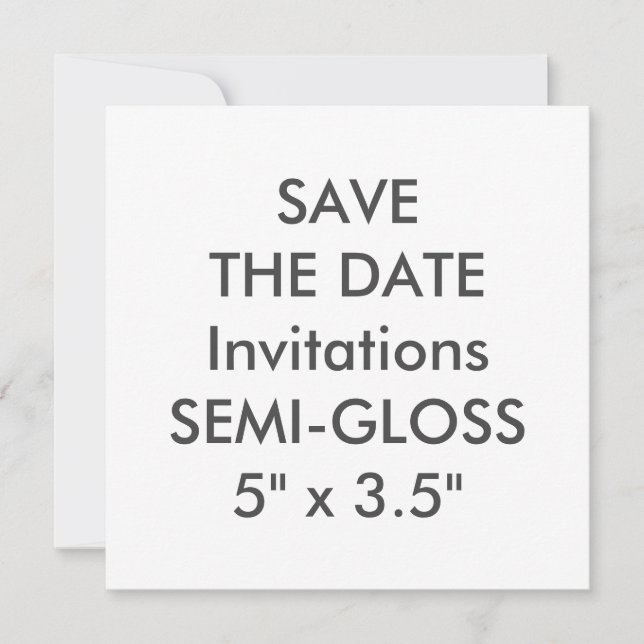 SEMI-GLOSS 110lb 5.25" Invitaciones a boda cuadrad (Anverso)