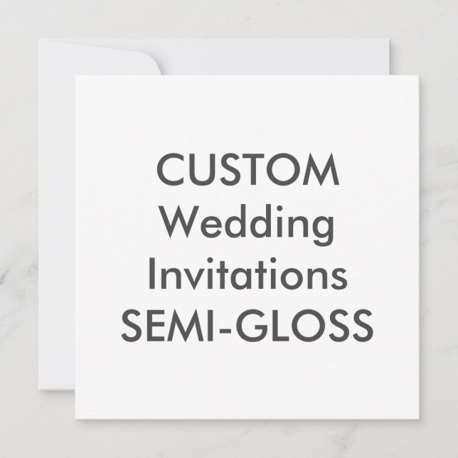 SEMI-GLOSS 110lb 5.25" Invitaciones a boda cuadrad (Anverso)