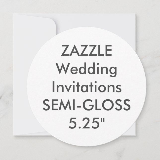 SEMI-GLOSS 110lb 5.25" Invitaciones a casamiento r (Anverso)