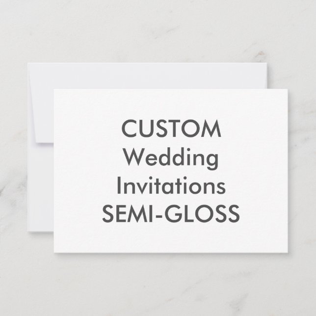 SEMI-GLOSS 110lb 5" x 3.5" Invitaciones a matrimon (Anverso)