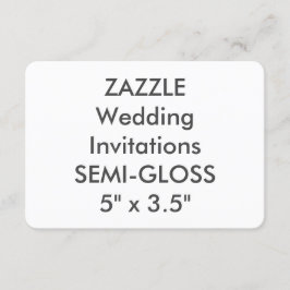 SEMI-GLOSS 110lb 5" x 3.5" Invitaciones a matrimon