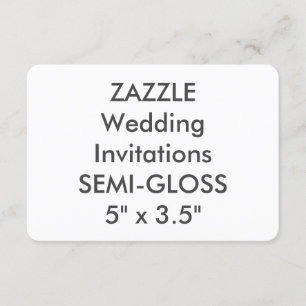 SEMI-GLOSS 110lb 5" x 3.5" Invitaciones a matrimon