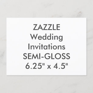 SEMI-GLOSS 110lb 6.25" x 4.5" Invitaciones a matri