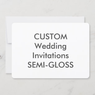 SEMI-GLOSS 110lb 7" x 5" Invitaciones a matrimonio