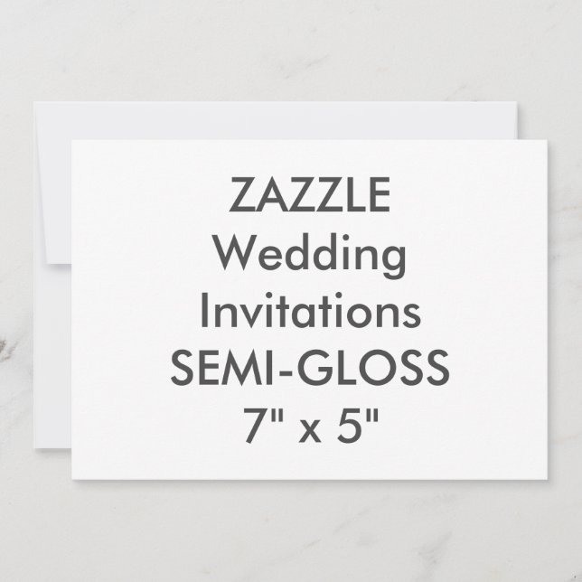 SEMI-GLOSS 110lb 7" x 5" Invitaciones a matrimonio (Anverso)