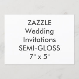 SEMI-GLOSS 110lb 7" x 5" Invitaciones a matrimonio