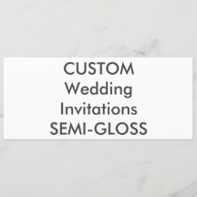 SEMI-GLOSS 110lb 9.25" x 4" Invitaciones a matrimo