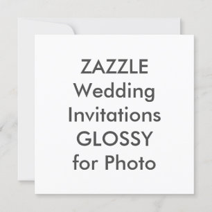 SEMI-GLOSS 5.25" Invitaciones de matrimonio cuadra