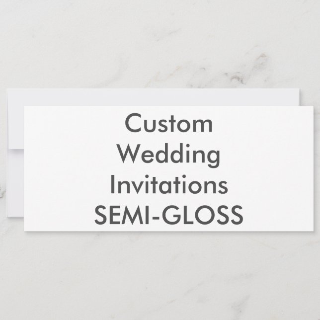 SEMI-LUSTRE 9,25" x 4" invitaciones de la boda (Anverso)