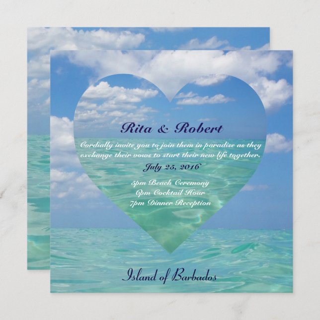 Semi-Lustre de la invitación del océano el | que (Anverso / Reverso)