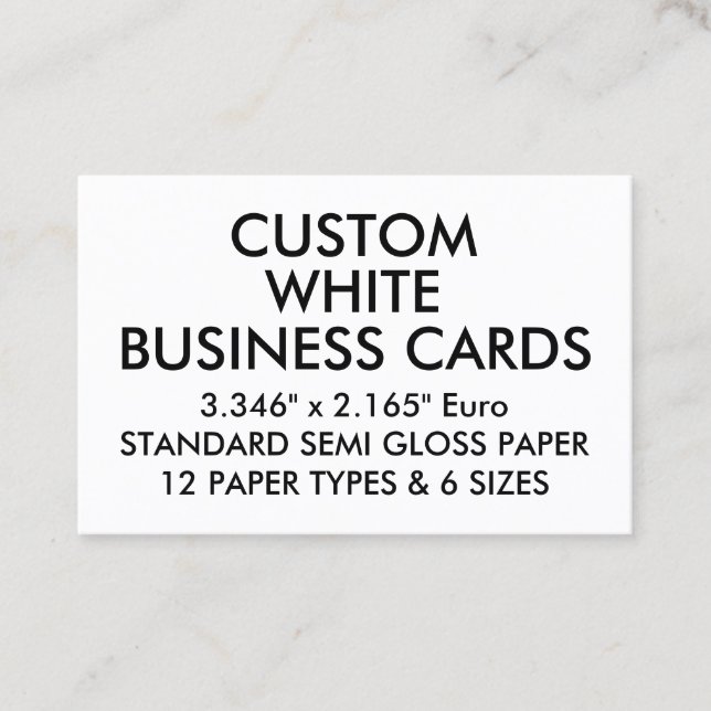 SEMI tarjetas de visita euro personalizadas (Anverso)