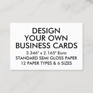SEMI tarjetas de visita euro personalizadas